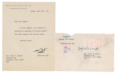 Lot #273 Nguyen Van Thieu Signature - Image 2