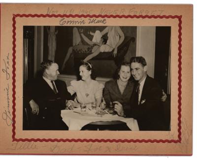 Lot #924 Jimmie Foxx and Connie Mack Signed Photograph - Image 1