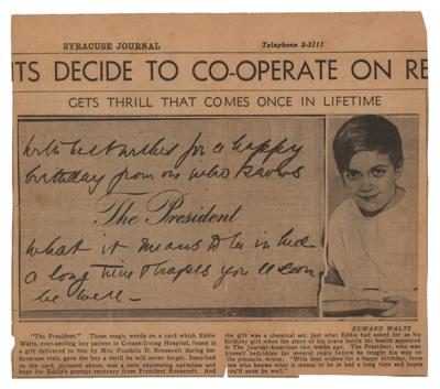 Lot #12 Franklin D. Roosevelt: Chemistry Set Gifted to Boy Hospital Patient: A national treasure: chemistry set gifted by President Roosevelt to a bedridden boy in 1933 - Image 14