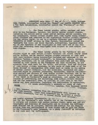 Lot #485 Edna Ferber Document Signed - Image 1