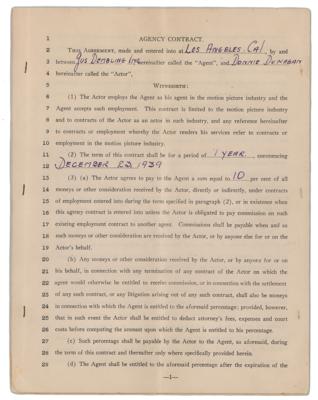 Lot #799 Frankenstein: Donnie Dunagan Document Signed - Image 1