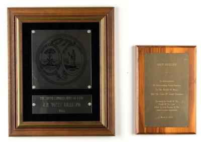Lot #607 Dizzy Gillespie (2) Award Plaques - Image 1