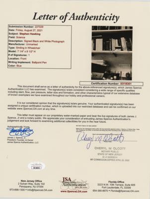 Lot #127 Stephen Hawking Signed Photograph - Image 3