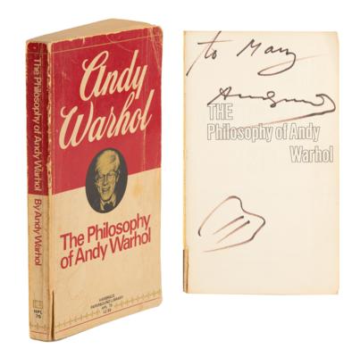 Lot #409 Andy Warhol Signed Book with Sketch - Image 1