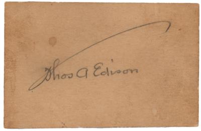 Lot #122 Thomas Edison Signature - Image 1