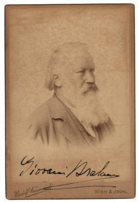 Lot #531 Johannes Brahms: Magnificent Viennese portrait of 