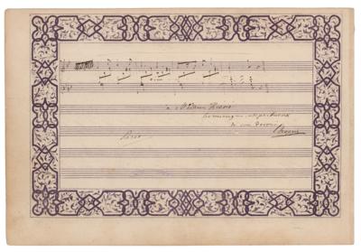 Lot #533 Frederic Chopin Autograph Musical Quotation Signed - Image 2