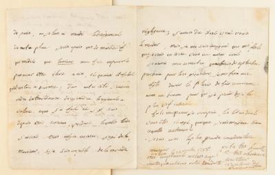 Lot #328 Napoleon: Exceedingly rare, early letter by the 16-year-old 