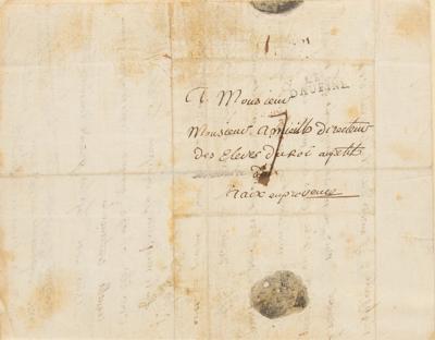Lot #328 Napoleon: Exceedingly rare, early letter by the 16-year-old 