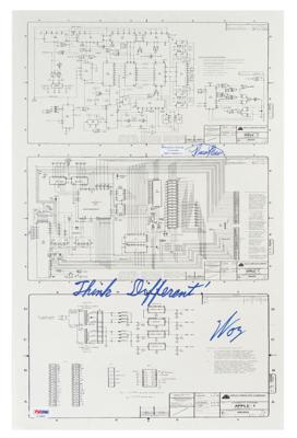 Lot #5032 Steve Wozniak and Ron Wayne Signed Apple-1 Schematic - Image 1