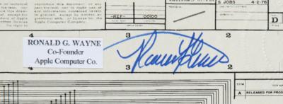 Lot #5032 Steve Wozniak and Ron Wayne Signed Apple-1 Schematic - Image 3
