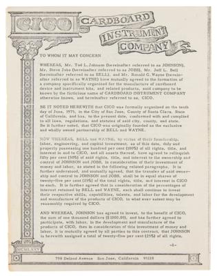 Lot #5007 Steve Jobs: 1975 CICO Document with Annotations - Image 3