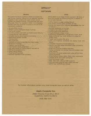 Lot #5020 Steve Jobs: Apple II (3) Early Ephemera Items - Image 6