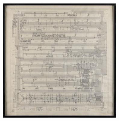 Lot #5001 Allan Alcorn: Original Atari Pong 'Home Edition' Chip Schematic - Image 2