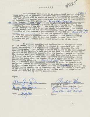 Lot #5068 Alvy Ray Smith Document Signed