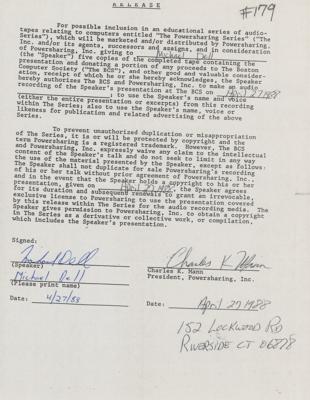 Lot #5059 Michael Dell Document Signed