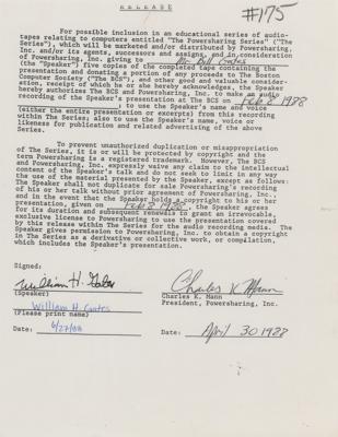 Lot #5054 Bill Gates Document Signed