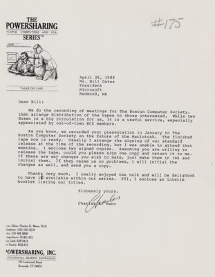 Lot #5054 Bill Gates Document Signed - Image 3