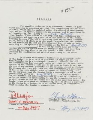 Lot #5063 Robert Metcalfe Document Signed