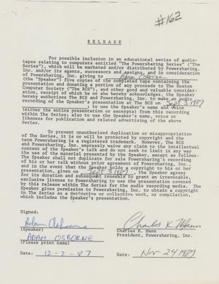 Lot #5067 Adam Osborne Document Signed