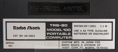 Lot #5053 Bill Gates Personally-Used TRS-80 Model 100 Computer with Autograph Note Signed - Image 10