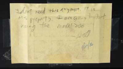 Lot #5053 Bill Gates Personally-Used TRS-80 Model 100 Computer with Autograph Note Signed - Image 3