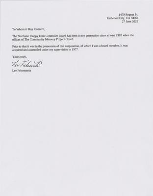 Lot #5052 Community Memory Developmental Hardware: North Star Floppy Drives, Controller Board, and Cables - Image 8