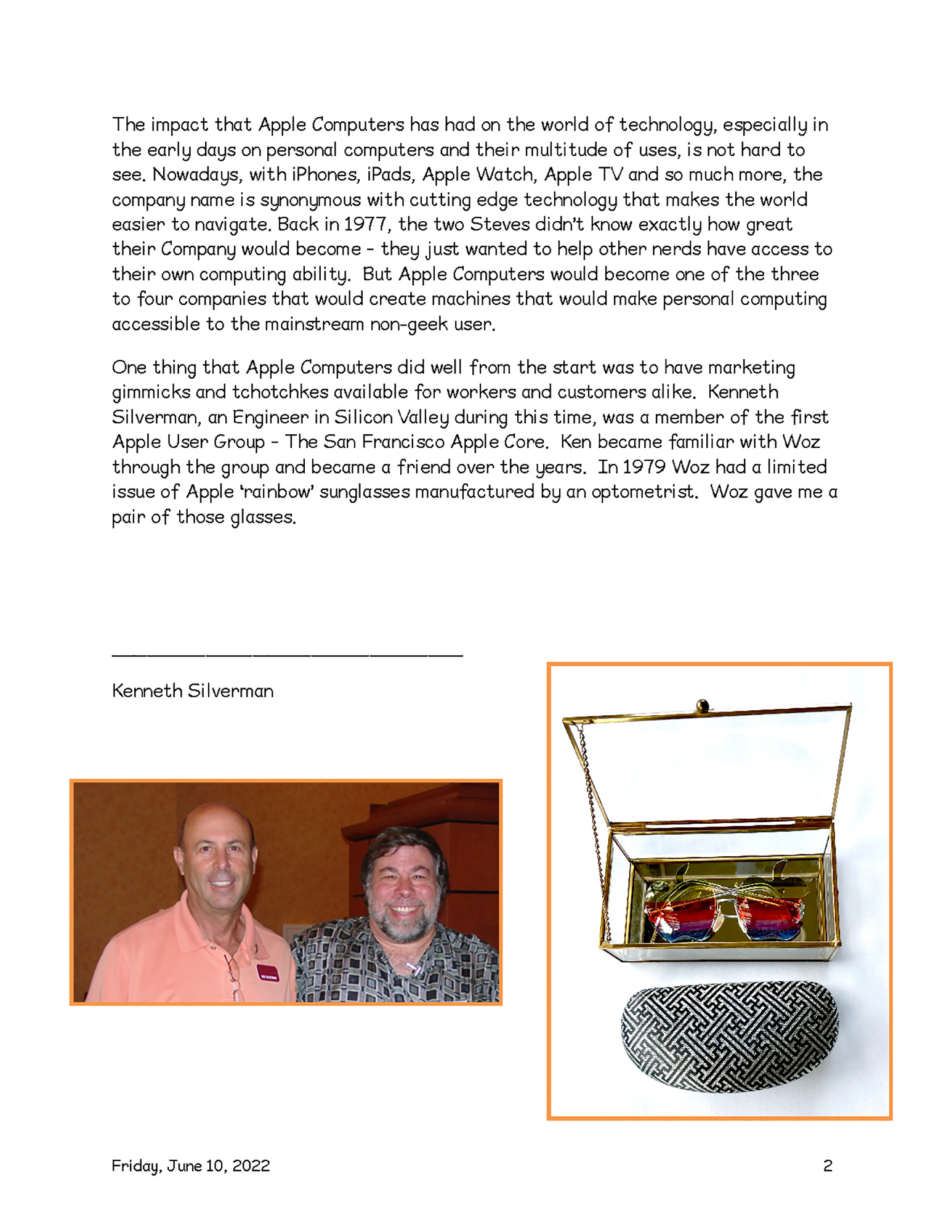 Lot #5074 Steve Wozniak's Apple Rainbow Glasses - Image 5