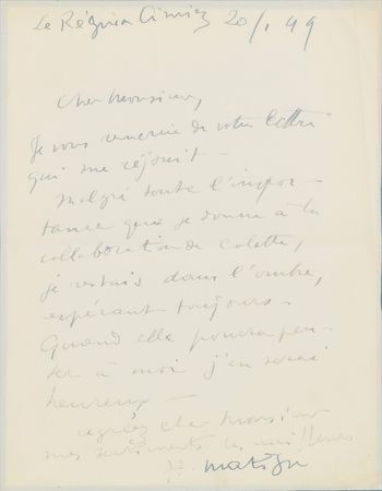 Lot #306 Henri Matisse: 