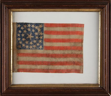 Lot #78 American Parade Flag, 33-Star (Oregon Statehood) 1859-1861 American Flag - Image 1