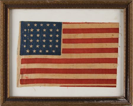 Lot #80 American Parade Flag, 34-Star (Kansas Statehood) 1861-1863 American Flag - Image 1