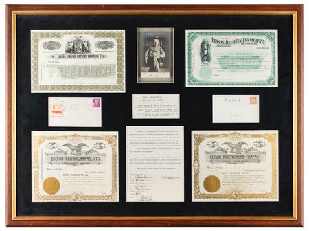Lot #103 Thomas Edison Signed Photograph - Image 1