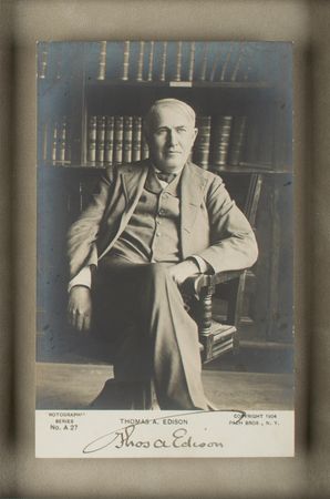Lot #103 Thomas Edison Signed Photograph - Image 2