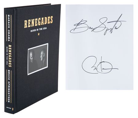 Lot #59 Barack Obama and Bruce Springsteen Signed Book - Image 1