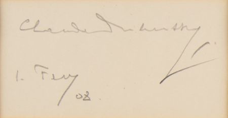 Lot #427 Claude Debussy Signature - Image 2