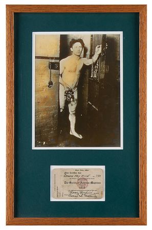 Lot #519 Harry Houdini Signed SAM Membership Card - Image 1