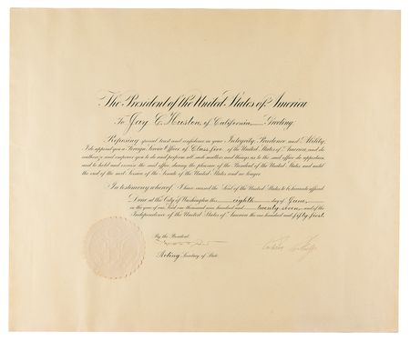 Lot #37 Calvin Coolidge Document Signed as President - Image 1