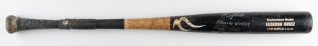 Lot #649 Eduardo Nunez Signed and Game-Used Baseball Bat - Image 4