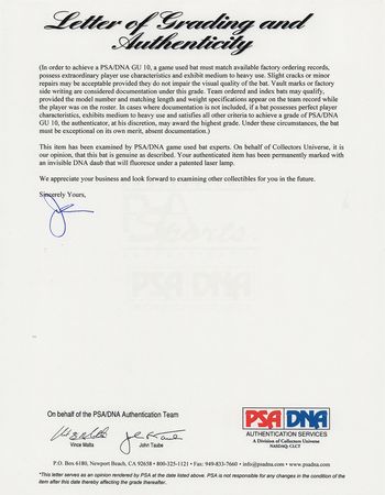 Lot #649 Eduardo Nunez Signed and Game-Used Baseball Bat - Image 6