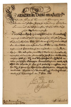 Lot #172 King Christian VI of Denmark Letter Signed - Image 1
