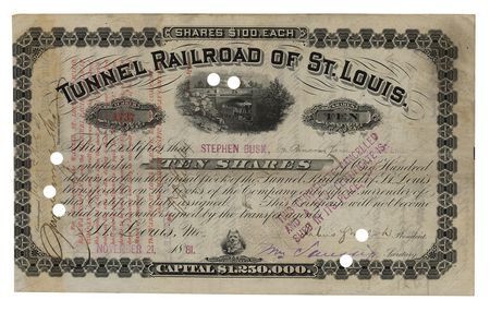 Lot #189 J. Pierpont Morgan Signed Stock Certificate - Image 1