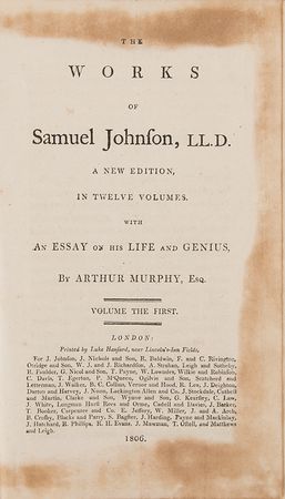 Lot #353 The Works of Samuel Johnson: Complete 14 Volume Set (1806-1811) - Image 2