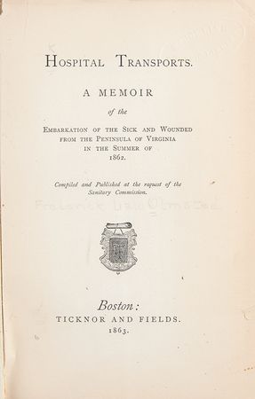 Lot #318 Frederick Law Olmsted (5) Unsigned Early Printing Books - Image 2