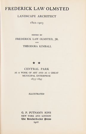 Lot #318 Frederick Law Olmsted (5) Unsigned Early Printing Books - Image 4