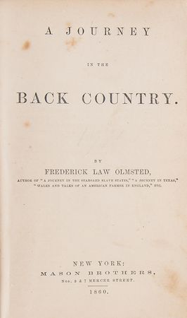 Lot #318 Frederick Law Olmsted (5) Unsigned Early Printing Books - Image 7
