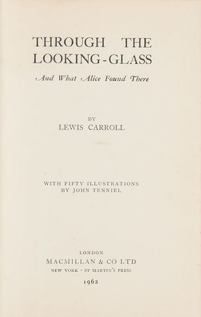 Lot #343 Charles Dodgson: Through the Looking Glass and What Alice Found There (1962) - Image 2