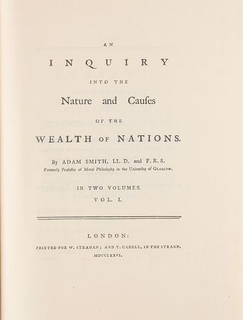 Lot #116 Adam Smith: The Wealth of Nations, Facsimile Bicentenary Edition (1976) - Image 3