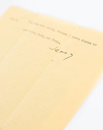 Lot #362 J. D. Salinger: Salinger on growing up with anti-Semitism: 
