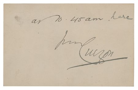 Lot #121 George Curzon Autograph Letter Signed - Image 2