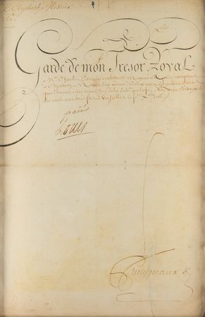 Lot #179 King Louis XV Document Signed - Image 1